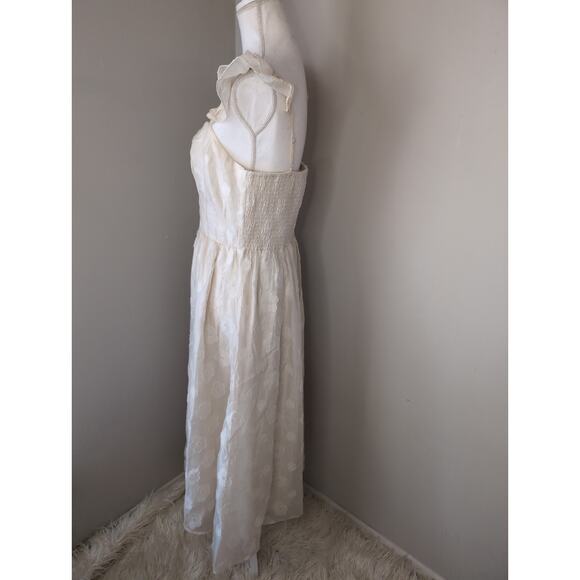 In February ivory retro floral flower boho feminine dress LG - Picture 5 of 9